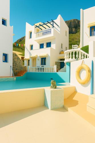 Piskopiano Apartment | 2 Bed Apartment - Sleeps 8 - Pool Patio Views