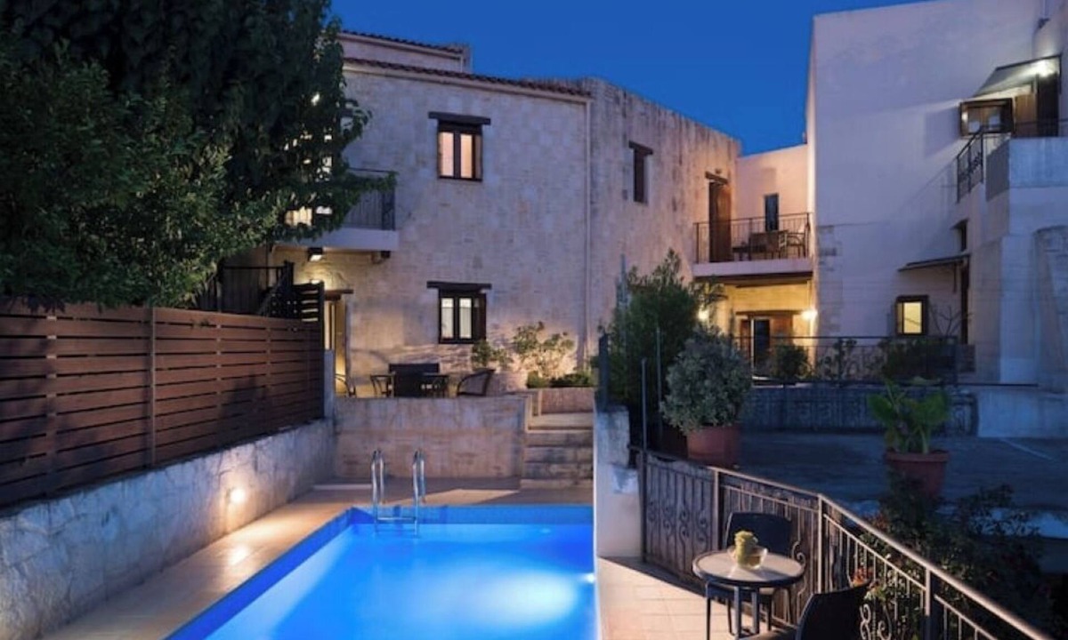 Apokoronas Villa | 3-Min Drive to Kalyves Beach, Stone Home with Private Pool in Armenoi Center