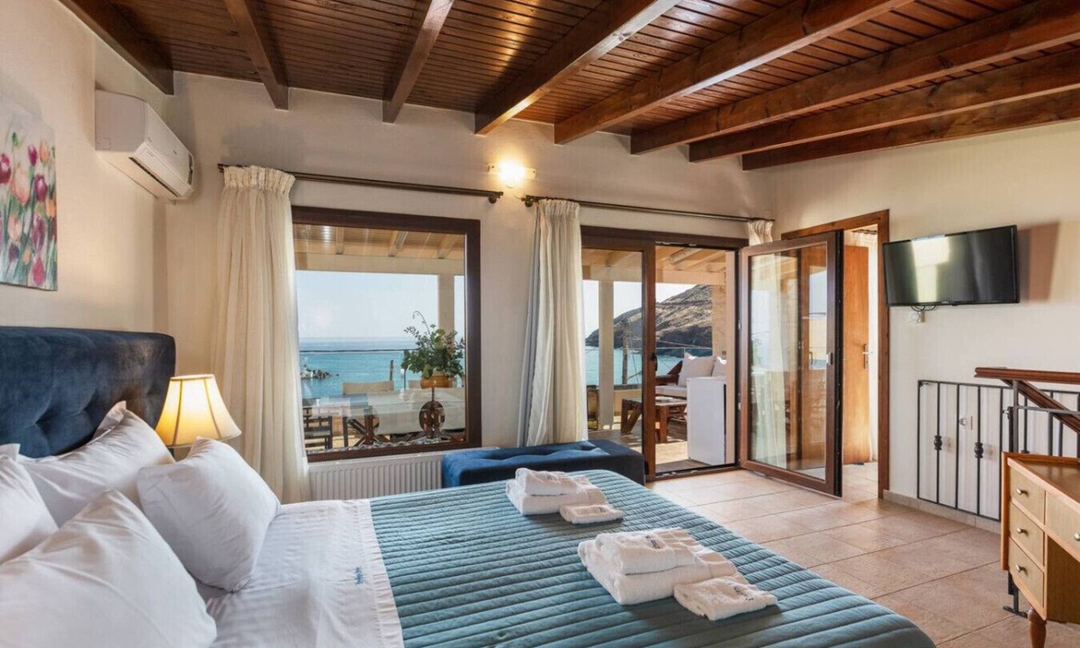 Panormos Villa | Beachfront House with Hot Tub, Walk to Everything!