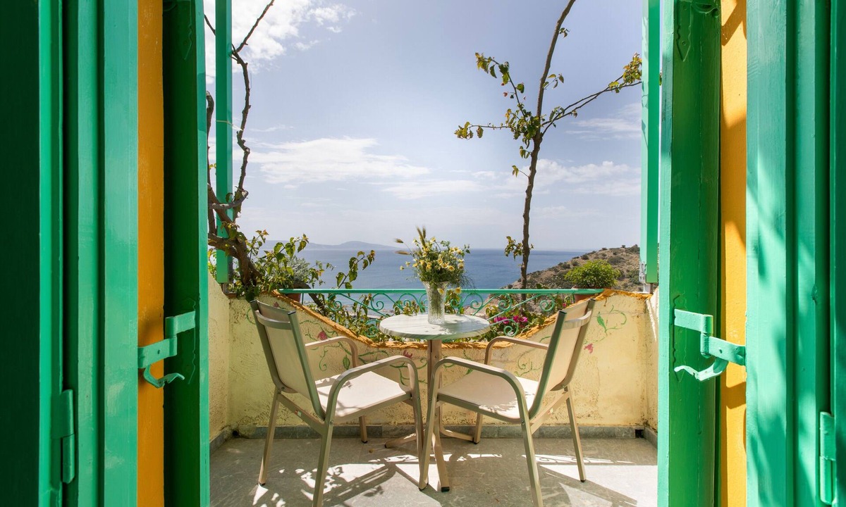 Agia Galini Bed & Breakfast | Bed and Breakfast 'Double Room No 201 Sea View' with Sea View, Wi-Fi and Air Conditioning