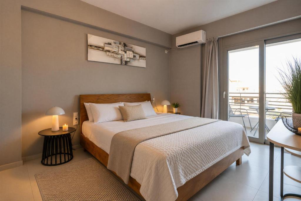 Kalamata Marina Apartment | Helson Blu Marina Apartment with Side Sea View