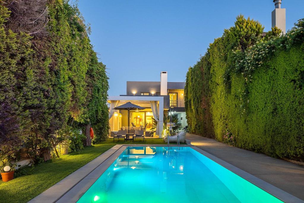 Rethymno Villa | Hestia Grey Villa with Guest House & Private Pool