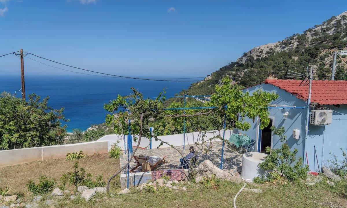Karpathos Cottage | Hilltop Sea View Cottage with Private Patio