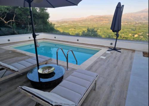 Vatolakkos House | Koufos with view in countryside - Private Pool
