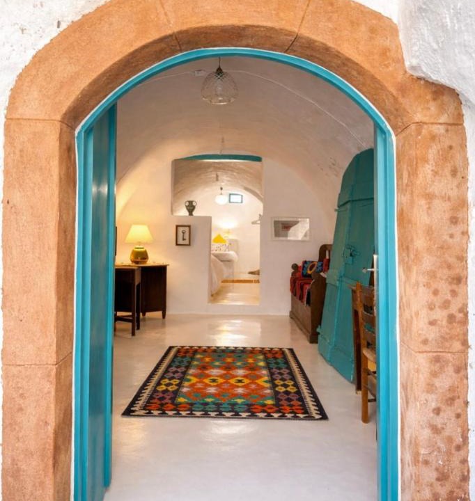 Milopotamos House | Kythira Stone House with Arch & Garden