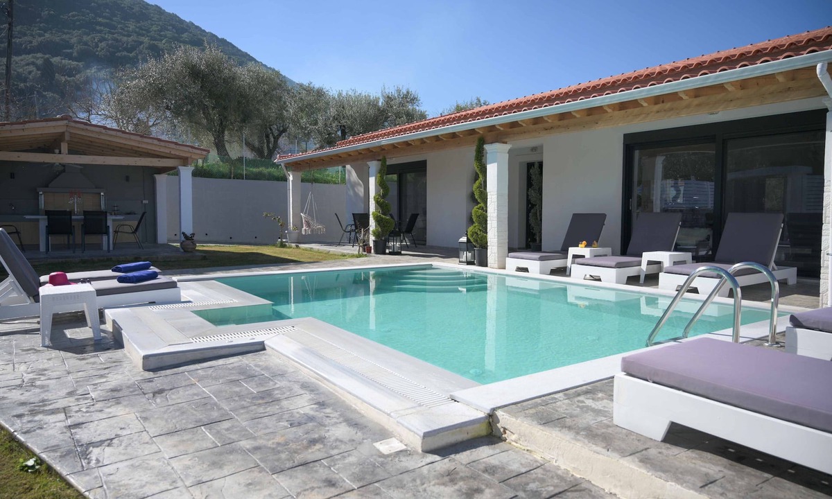 Messonghi Villa | Luxury 6-Bedroom Corfu Villa, Near Messonghi Beach with Pool, Hot Tub & BBQ Area