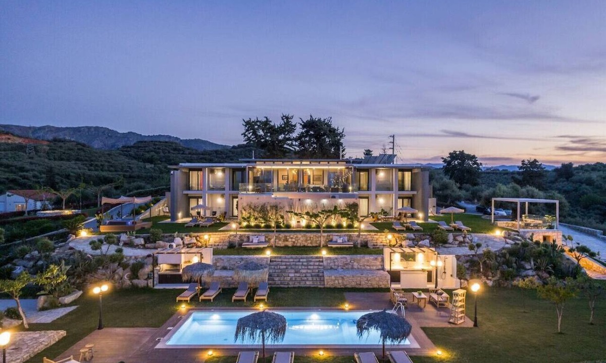 Agia Villa | Luxury Villa Olivenest with Private Heated Pool, Hot Tub & Sauna
