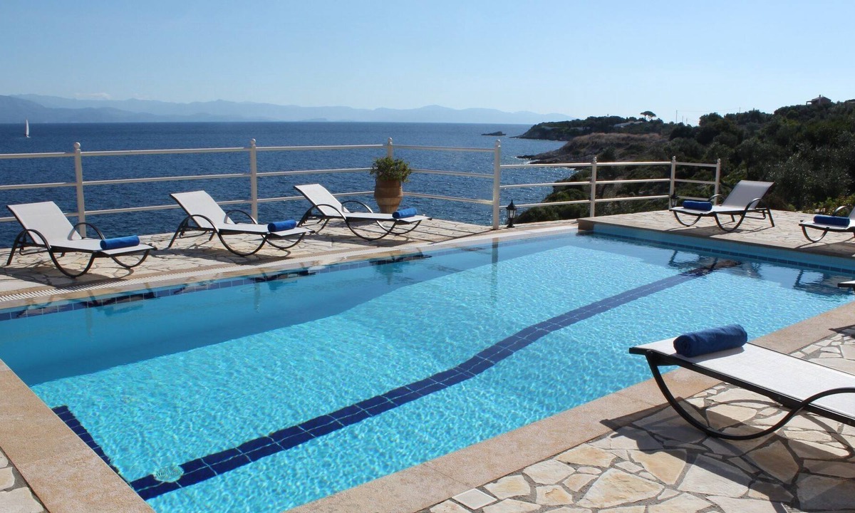Gaios Villa | Ocean front Family 3 bedroom Villa with pool, just metres from the sea