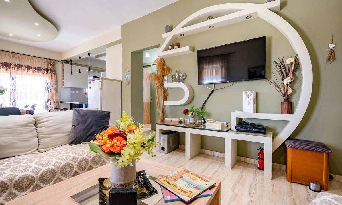 Eretria Apartment | Peaceful Hilltop Apartment With Balcony Sea View