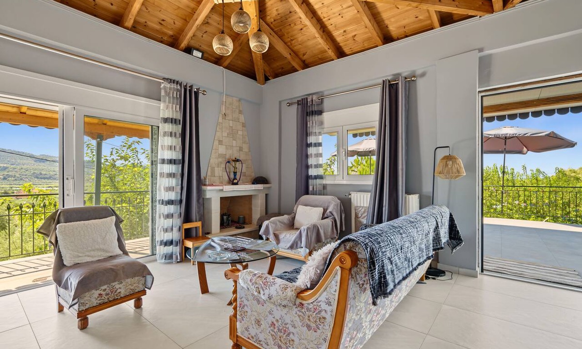 Lepreo House | Sia House Country Home with Sea View, Wi-Fi, and Air Conditioning