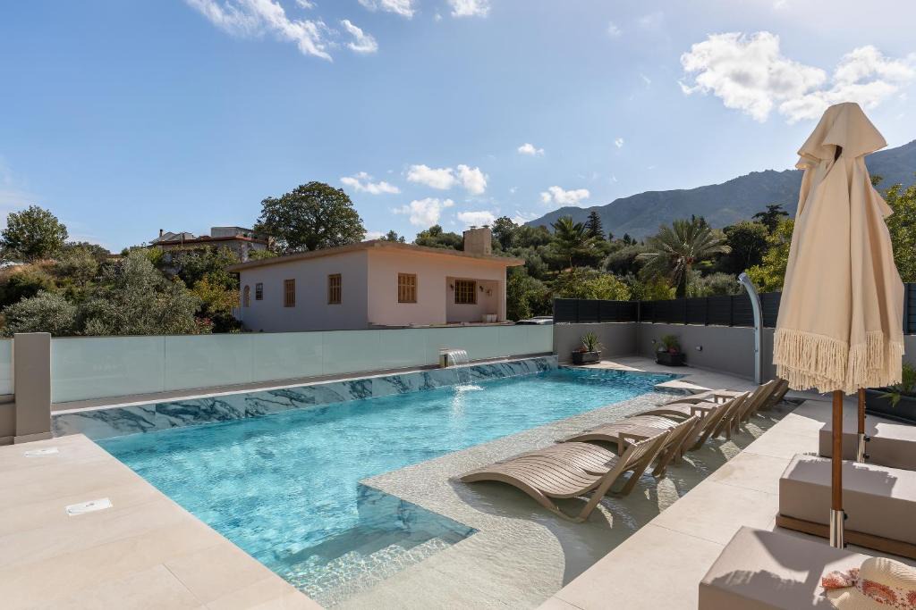 Kournas Villa | Stone Heaven Luxury Villa with Private Heated Pool