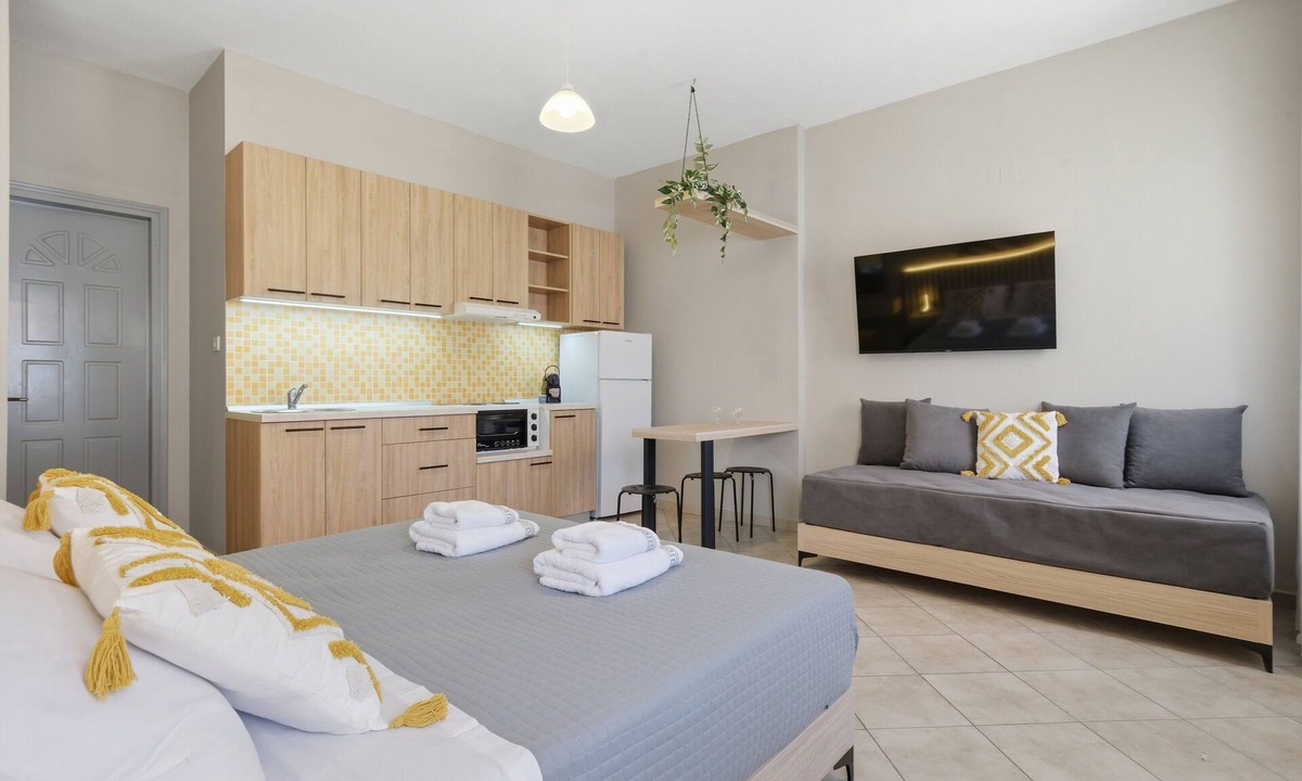 Sivota Apartment | Studio Apartment '1' with Mountain View, Wi-Fi and Air Conditioning