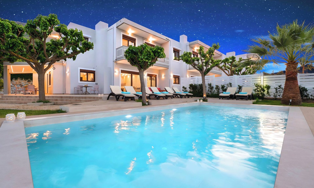 Georgioupolis Villa | Sunlight Grand Villa 3 Heated Pools 36 guests