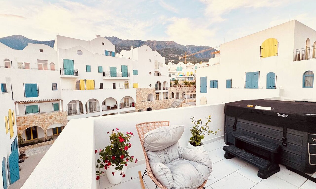 Dhermi Apartment | The Penthouse Santorini Residence Drymadhes Dhermi with Private Jacuzzi