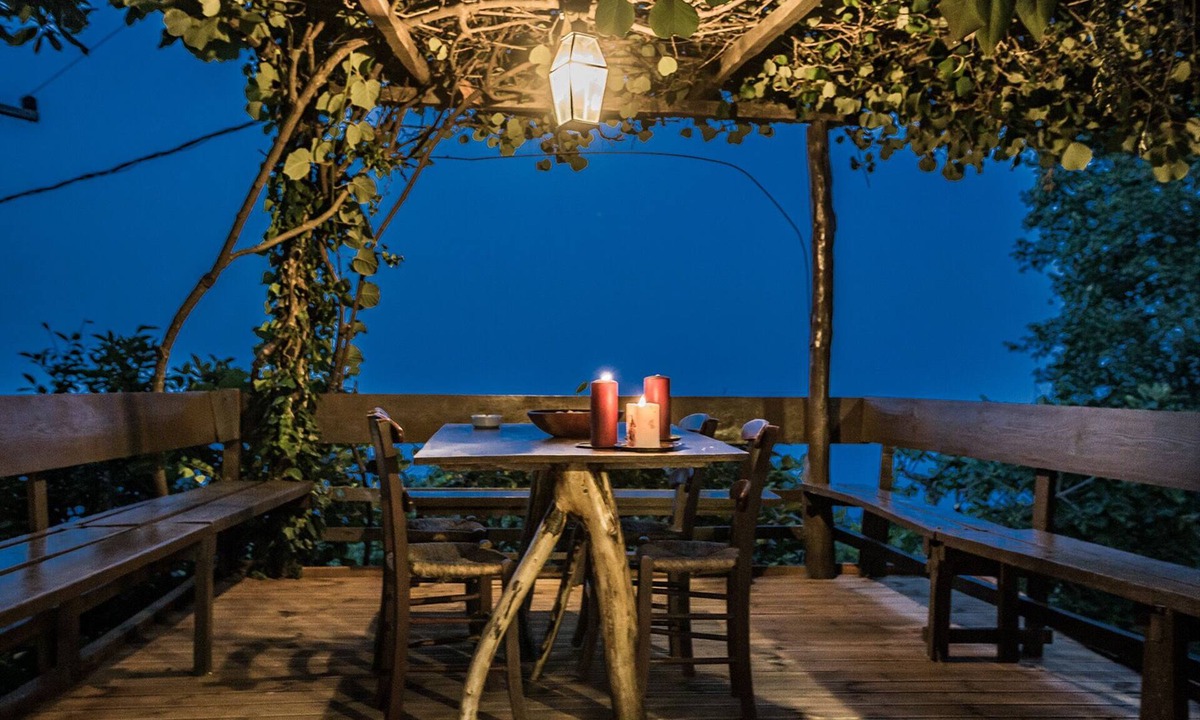 Tsagarada Cottage | Traditional cottage Melia with view to Aegean sea