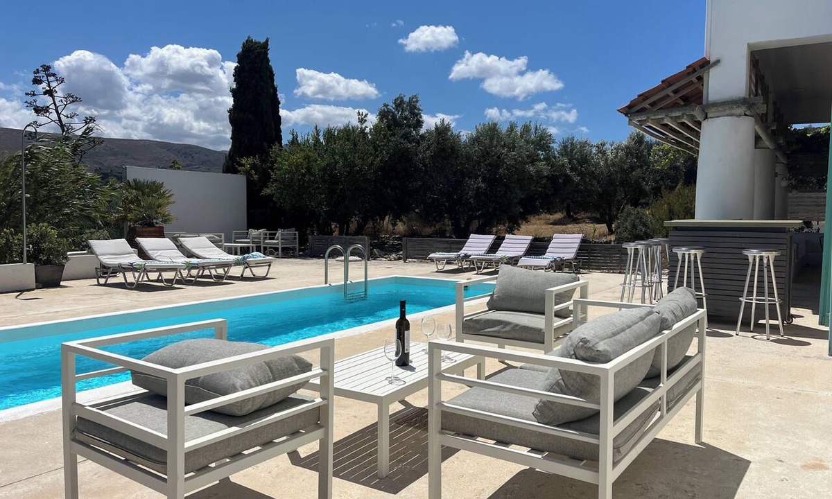 Karefiliana Villa | Traditional Stone Villa with Sea Views, Private Pool and 10 mins from beach