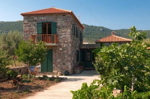 Eresos-Antissa Villa | Traditional Stone Villa, Spacious Seaside Retreat