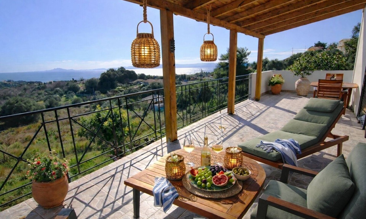 Skala Villa | Villa Anley - Enjoy amazing sea views between tradition and modernity!