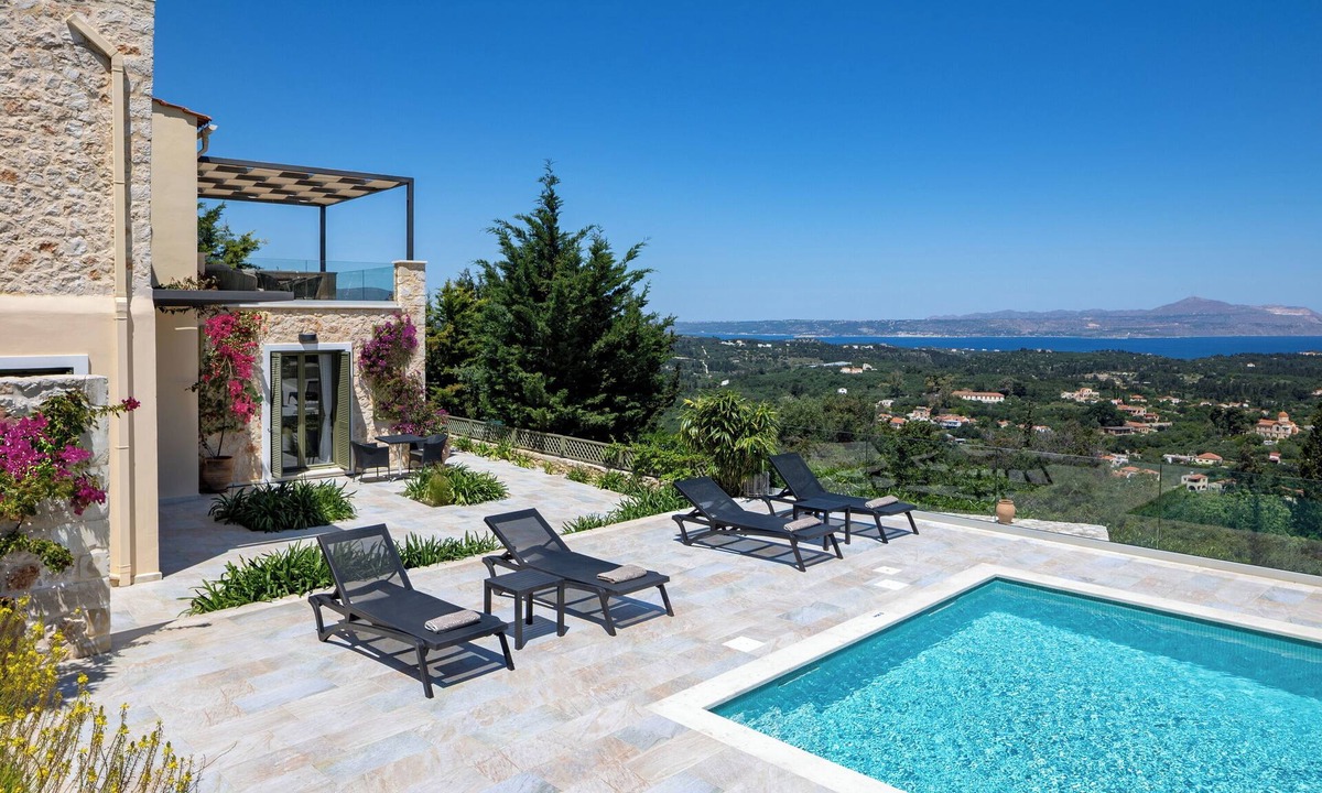 Apokoronas Villa | Villa Anthos Crete - Superb Sea & hill Views w/Private Pool, near Village & Sea