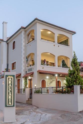 Violi Charaki Villa | Villa Araucaria private pool Jacuzzi Seaview
