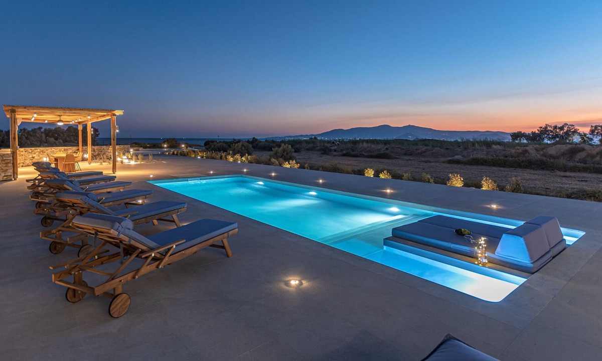 Plaka Villa | Villa Armelina is a brand-new luxury seafront Villa with a private seaview pool.