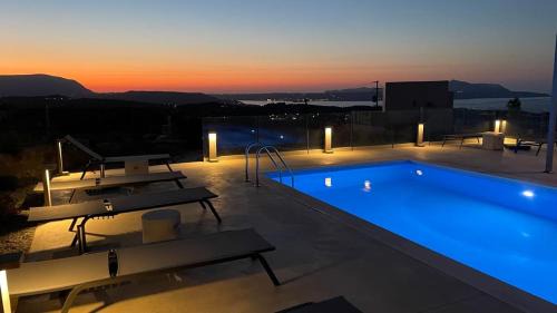 Douliana Villa | Villa Eleni, Vamos Sea & Mountain View with Pool
