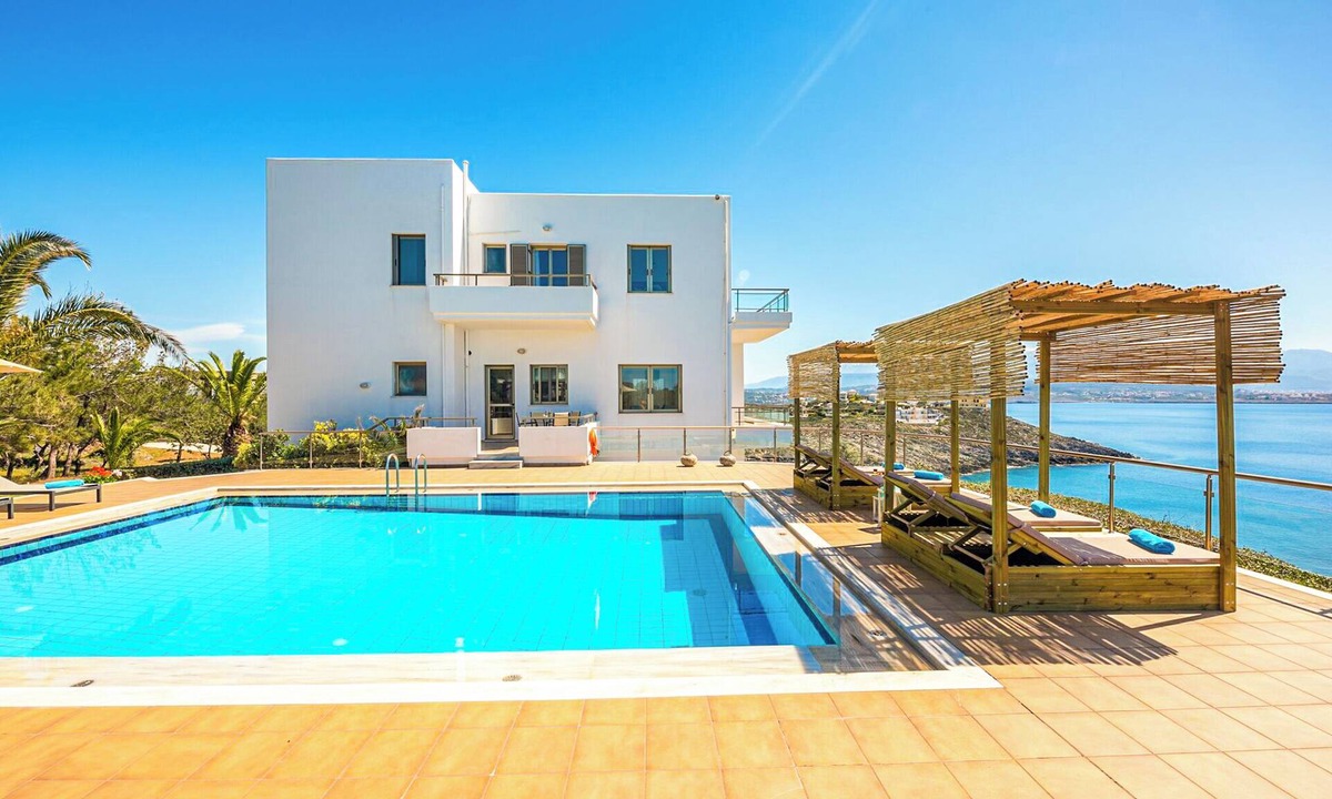 Stavros Villa | Villa Infinite Sea Chania: Seafront Villa w/Pool, Sea Access & Sunset Views
