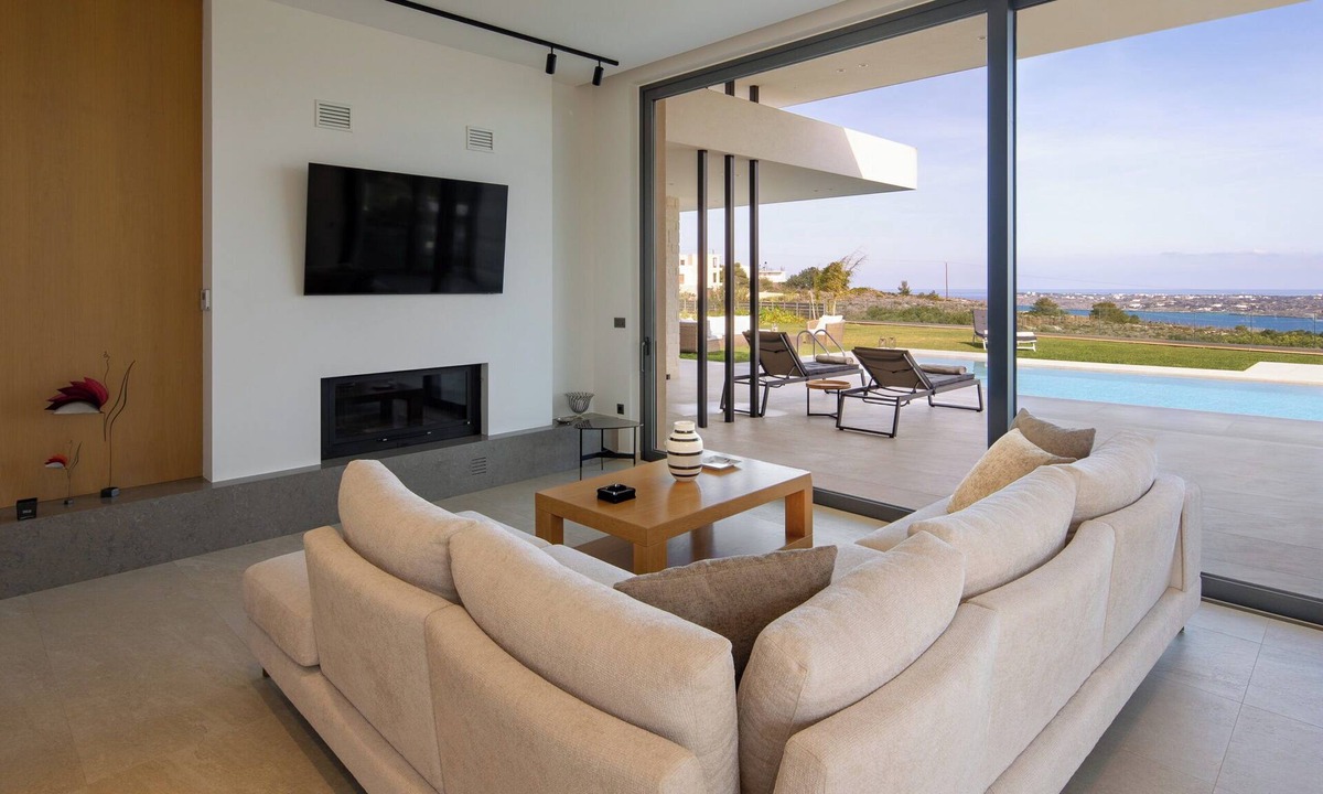 Kalathas Villa | Villa Kazoulis - Sea & Mountain View