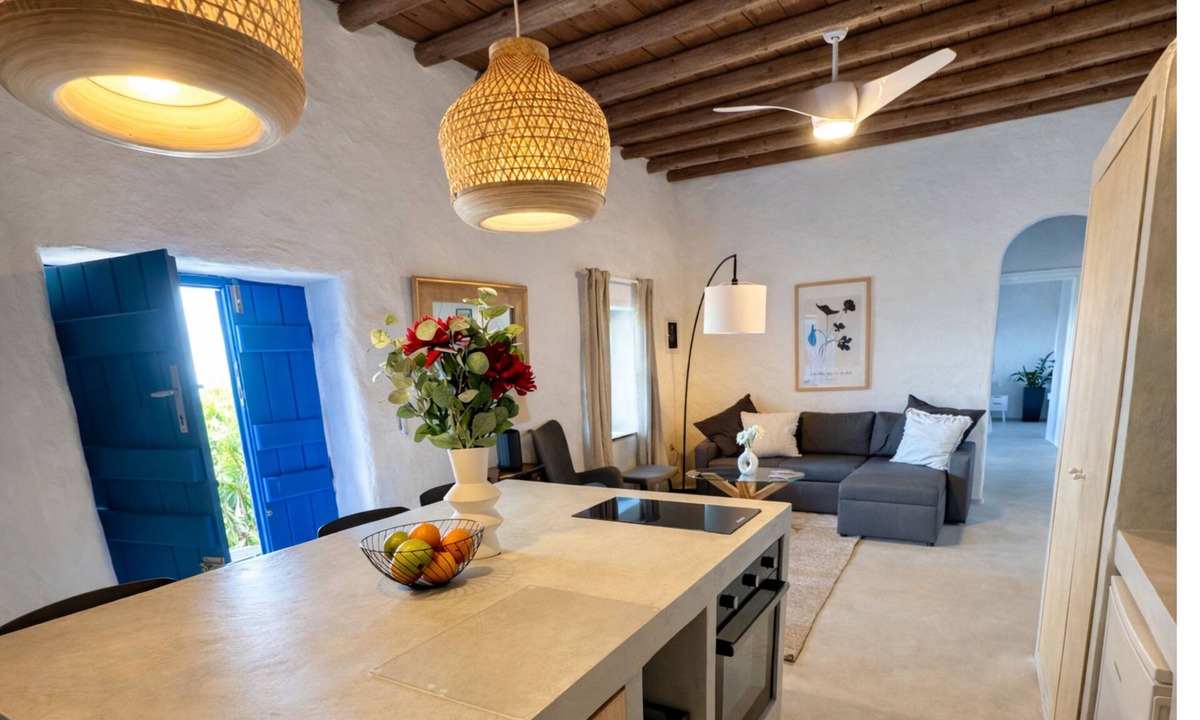 Andros Villa | Villa Kotseli: Traditional Stone House with Pool & Sunset Sea Views