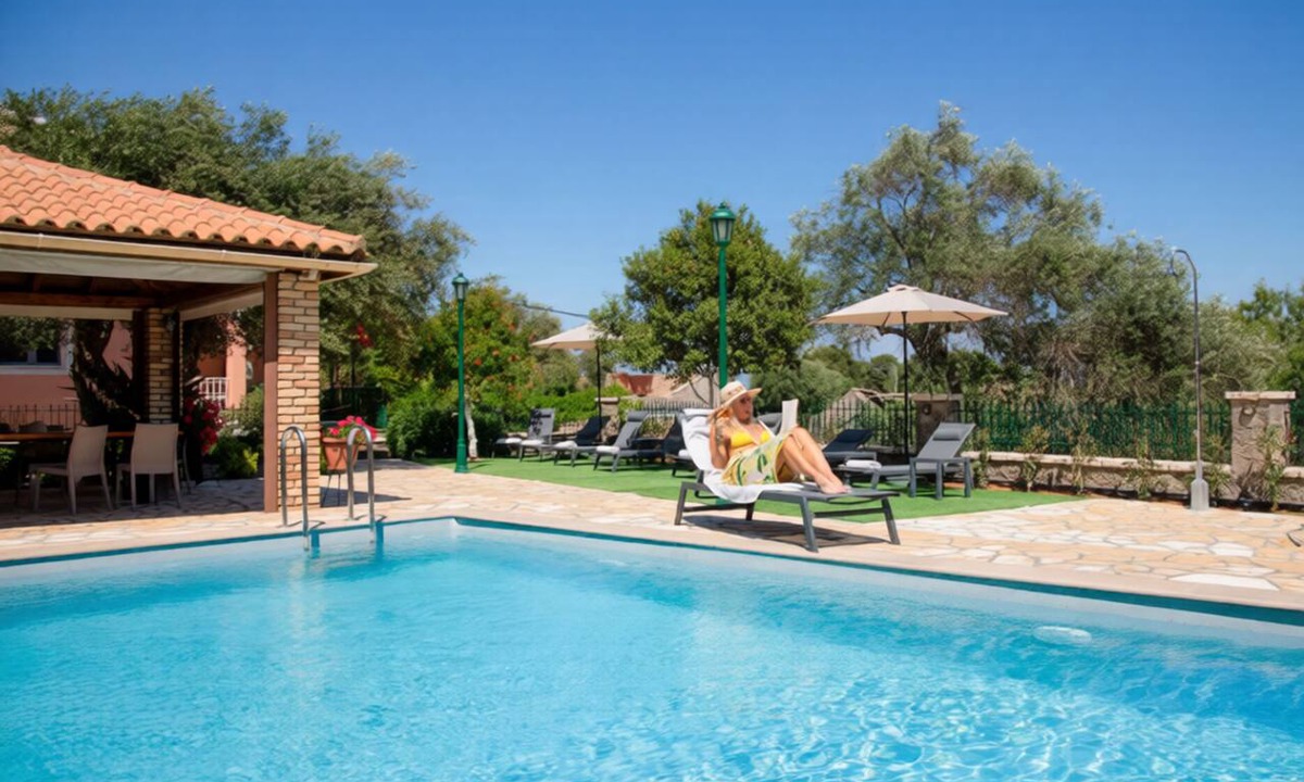 Kato Korakiana Villa | Villa Marifei Corfu with Pool, Garden, Sea Views, BBQ, 10 persons