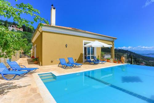 Kentroma Villa | Villa Rose above Agni with amazing views
