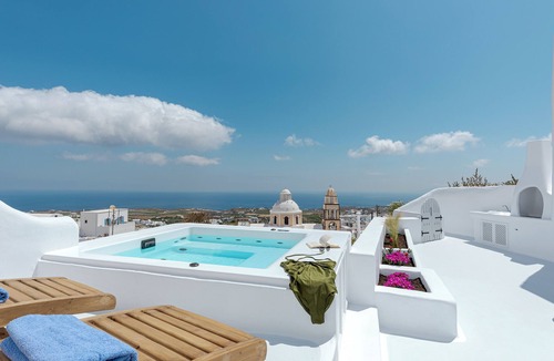 Fira Villa | 3 Bedroom Villa with Outdoor Hot Tub & Sea View, Aleanna Traditional Villa
