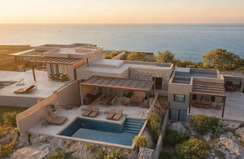 Agia Pelagia Villa | Azure Peak Villa, with Pool, Gym & PlayTent