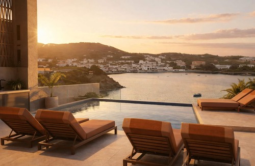 Agia Pelagia Villa | Azure Peak Villa, with Pool, Gym & PlayTent