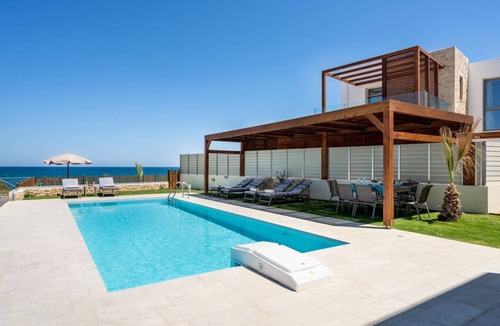 Rethymno Villa | Beachfront Wedding Villa w/2 Private Pools & BBQ