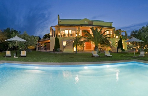 Vassilatika Villa | Beautiful 9-Bed Villa in Gouvia with Tennis Court