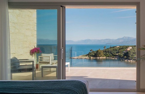 Kassiopi Villa | Brand New Sea Front Villa - 2min walk from Kassiopi town & beach