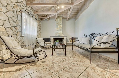 Marathias Villa | Charming Stone Built Villa with Private Pool and Beautiful Views to the Sea and Marathonisi Island