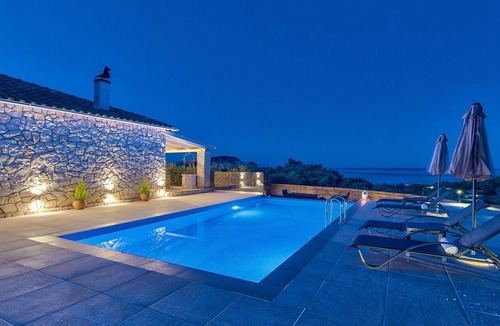 Marathias Villa | Charming Stone Built Villa with Private Pool and Beautiful Views to the Sea and Marathonisi Island