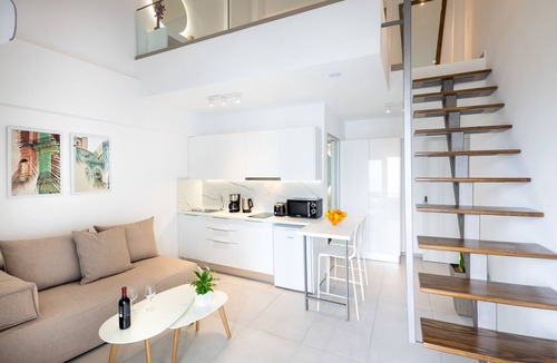 Rethymno Apartment | Creta Sun, Mezzanine 202 City view