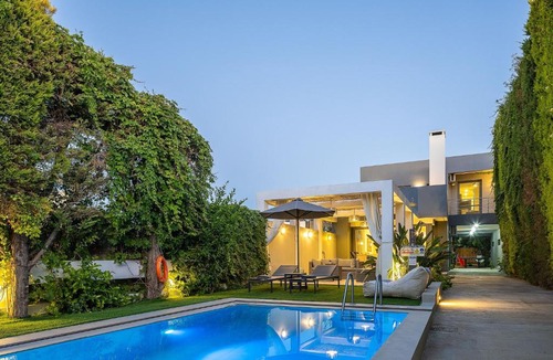Rethymno Villa | Hestia Grey Villa with Guest House & Private Pool