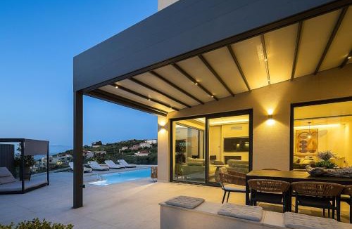 Kalyves Villa | Kalyves Royal Villa - "Free"heated pool,gym&seaview
