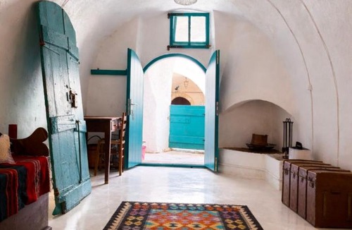 Milopotamos House | Kythira Stone House with Arch & Garden