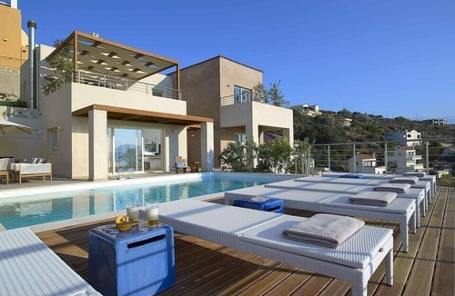 Kokkinon Khorion Villa | Luxury SeaViews Crete Villa | Villa Celestia | 3-bedroom villa | Private Pool | Chania