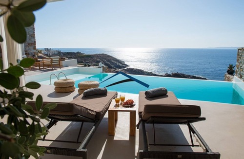 Kea Villa | Luxury waterfront villa with a swimming pool and direct access to the sea