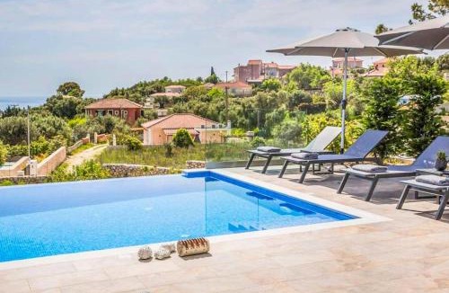 Leivathos Villa | Modern Kefalonia Villa 3 Bedrooms Villa Anthelia Private Pool & Stunning Sea Views Klismata