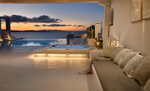 Agios Ioannis Villa | Mykonos Sea&Sunset view villa pool-hot tub by Calypso Sunset Villas