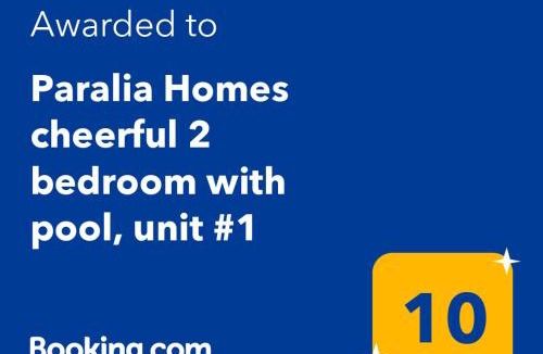 Kassandra Villa | Paralia Homes cheerful 2 bedroom with pool, unit #1