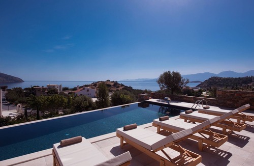 Agios Nikolaos Town Villa | Seafront Luxury in Crete With Private Pool & Sauna