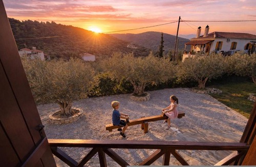 Pella Region Villa | Stone Villa Monolia with Sea View